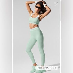 ALO YOGA Better Together SET Spearmint/White